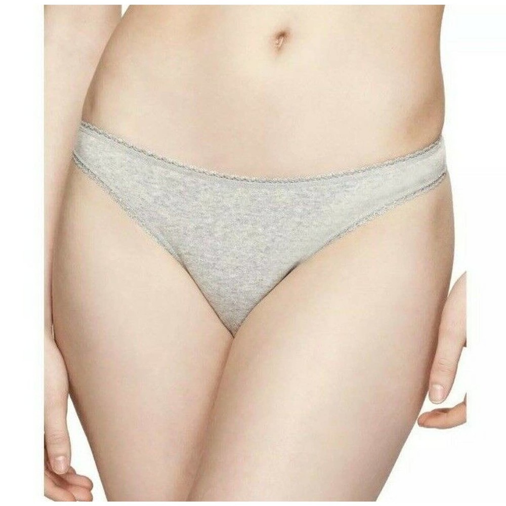 New Charter Club Womans 100% Cotton Thong Heather Gray Sz XXL NWT